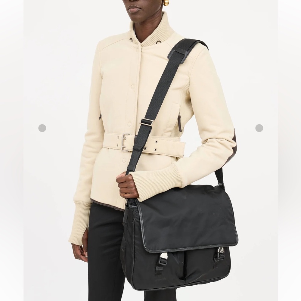 Prada Saffiano-Trimmed Tessuto Nylon Messenger Bag